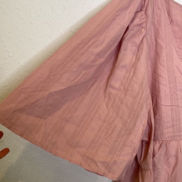 Mi Ami x Francesca’s Pink Blush Button Balloon Sleeve Blouse NWT Sz 3X - Picture 3 of 14